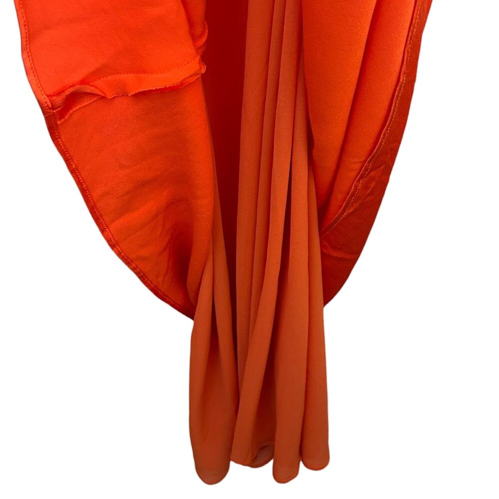 Shona Joy NWT 'Mia' Contrast One Shoulder Maxi Dress, Red, Orange 8 US, 12 AUS - Picture 11 of 11